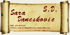 Sara Danesković vizit kartica